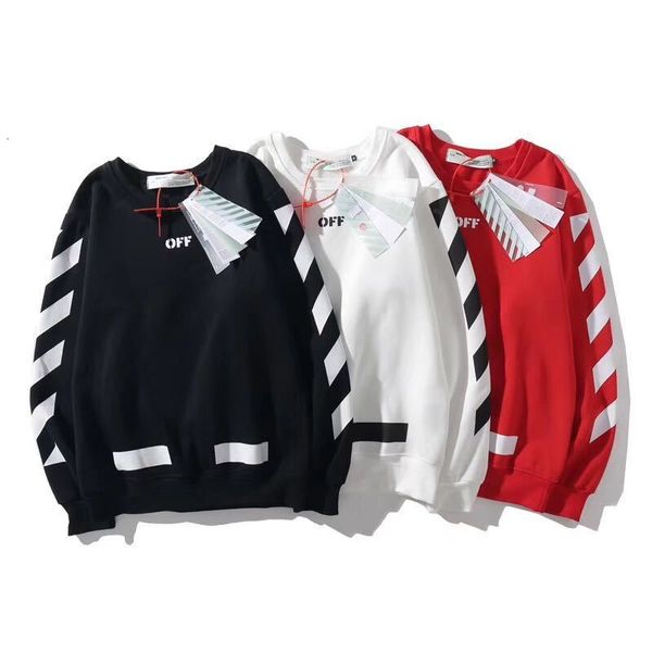 

off style loose pullover trendy round neck plush sweater for men and women, Black