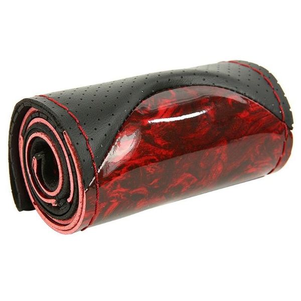 

steering wheel covers microfiber leather protective cover is suitable for 38 cm fashion non-slip hand-sewn auto parts with needlework