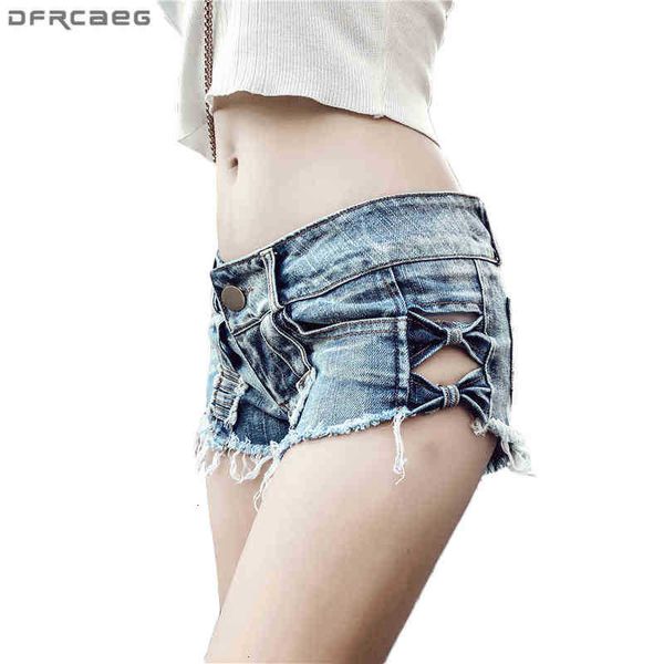 

women's shorts summer harajuku low waist mini denim for women clubwear hollow out ripped booty bow fringe short jeans m8i9, White;black