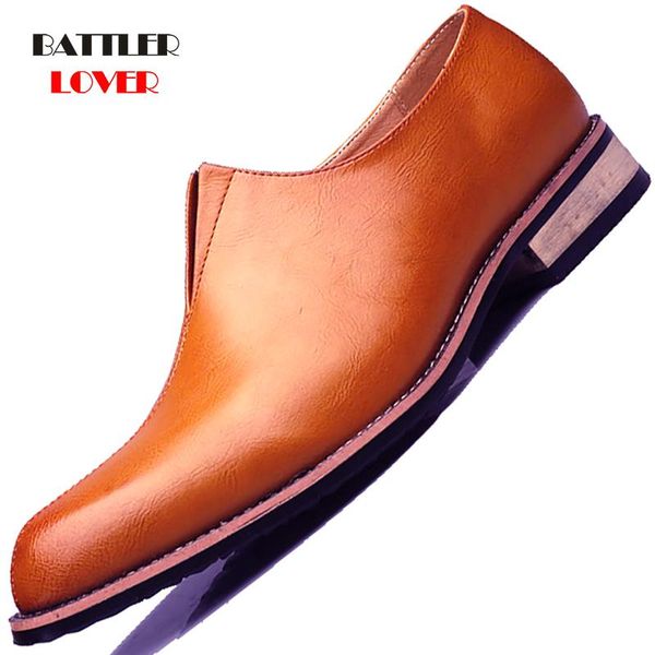 

dress shoes 2021 est men business office slip-on loafers casual driving men's flat party genuine leather increase, Black