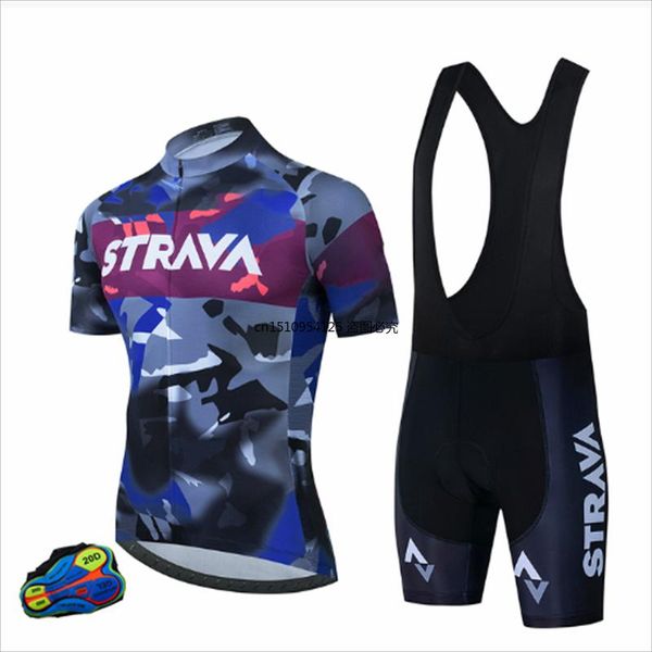 

racing sets strava 2022 ropa ciclismo pro cycling jersey clothes mountain clothing outdoor breathabl triathlon mtb bike wear, Black;blue
