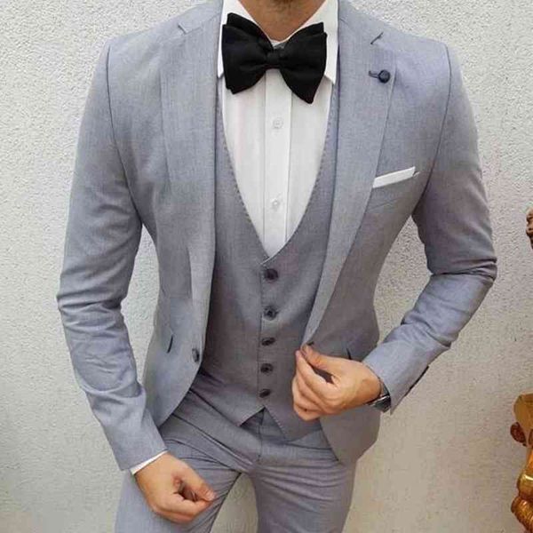 

men's suits & blazers thin gray male fitting suits for the wedding with a chiseled lapel 3-inch bridegroom tux formal wear jacket vest, White;black