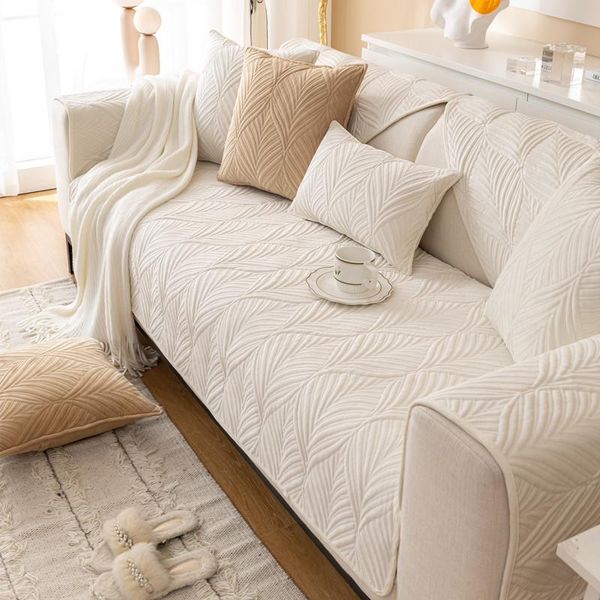 

chair covers modern plush 3 seater couch cover quilted sofa slipcover solid velvet single loveseat non-slip for living room