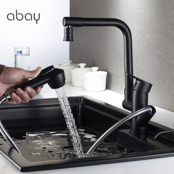 

bathroom sink faucets multi-function pull-out kitchen faucet, copper main body and cold retractable faucet