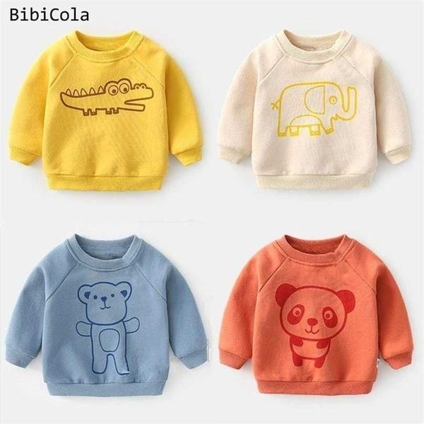 

autumn winter kids baby girls carrton sweatshirts boys long sleeves sweater toddler infant t-shirt clothes sweatshirt 211110, Black