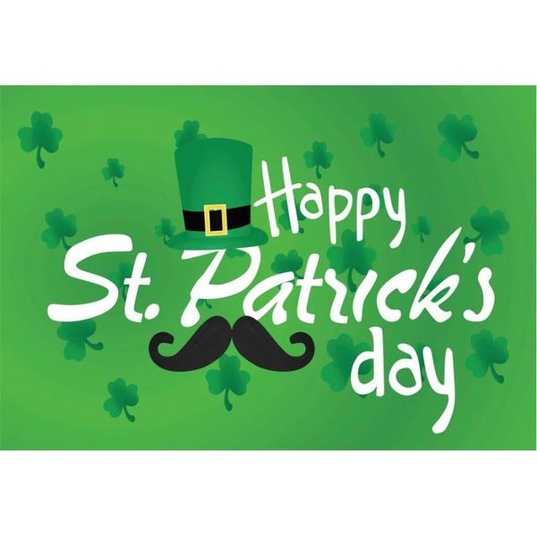 

party decoration happy st. patrick's day backdrop hat beard green pography background holiday celebration decor po booth studio prop