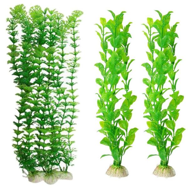 

decorations promotion 5 pcs green plastic tonia inflata plant for aquarium fish tank