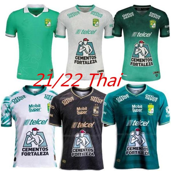 

2021 2022 mexico liga club mx leon commemorative home away soccer jerseys 21 22 7 davila 13 mena 16 meneses gigliotti campbell montes tesill, Black;yellow