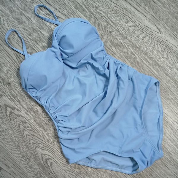 

push up swimsuit one piece swimwear women padded monokini wrinkled twist bodysuit beach bathing suit summer swimming wear one-piece suits