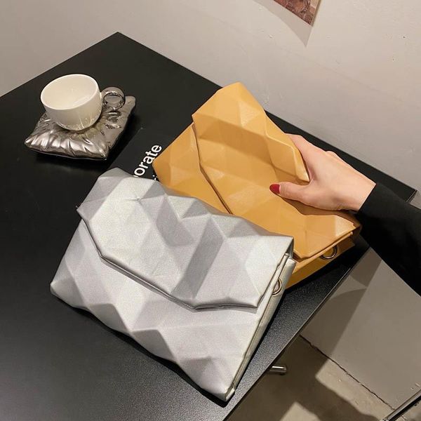 

evening bags pure color casual shoulder bag, fashionable diamond grid messenger large-capacity handbag, designer travel sac