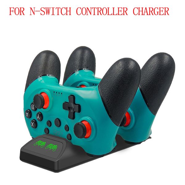 Carregador para NS Switch Pro Bluetooth-Compatible Motion-Sensing Controller com 6-eixos Interruptor Sem Fio Game Charger Custo Duplo