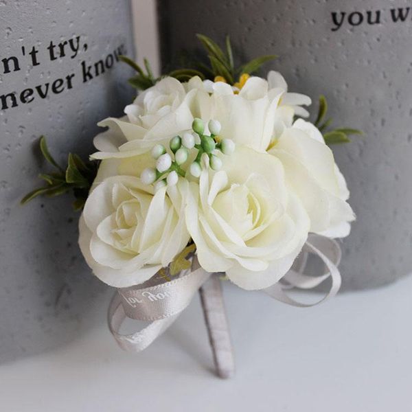 

bride bouquets groom boutonniere wedding flower for prom party nds66 decorative flowers & wreaths