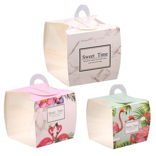 

gift wrap 50pcs net red protable baking package cake box packaging candy chocolate biscuits boxes birthday party favors paper