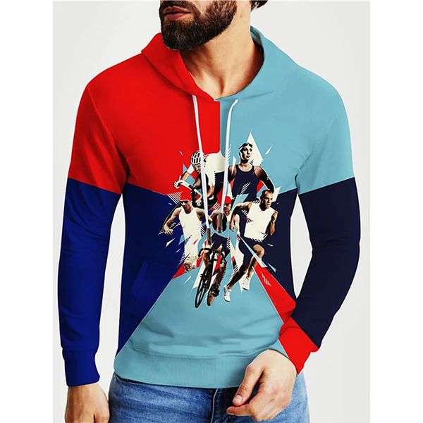 

character design men s 3d printing hoodie visual impact party punk goth round neck american sweatshirt hoodie, Black
