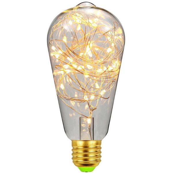 

bulbs st64 led copper wire light decorative twinkle star edison bulb