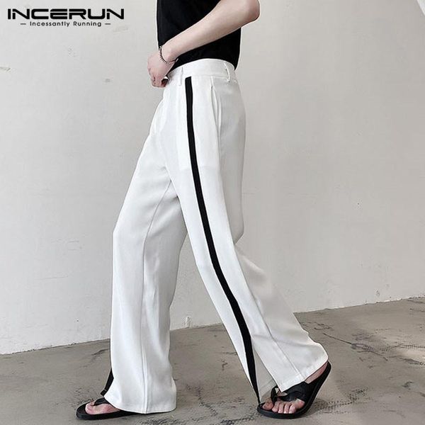 

man pockets straight joggers men casual pants 2021 fashion patchwork loose trousers leisure zipper pantalones plus size men's, Black