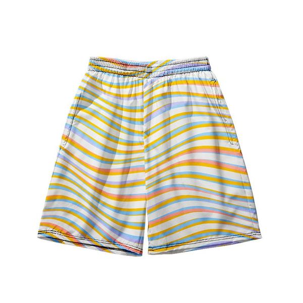 

men's shorts summer casual 3d printed stripe men women beach, White;black