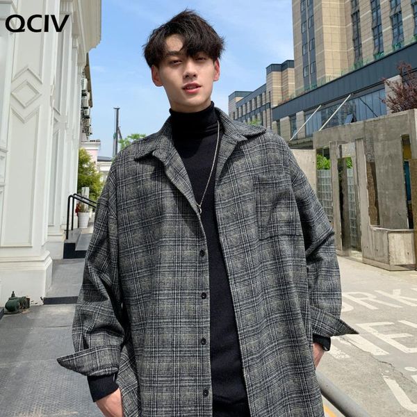 

men's jackets shirts autumn plaid thicken coats gentleman loose streetwear hip hop band high street clothes jacket harajuku gym, Black;brown