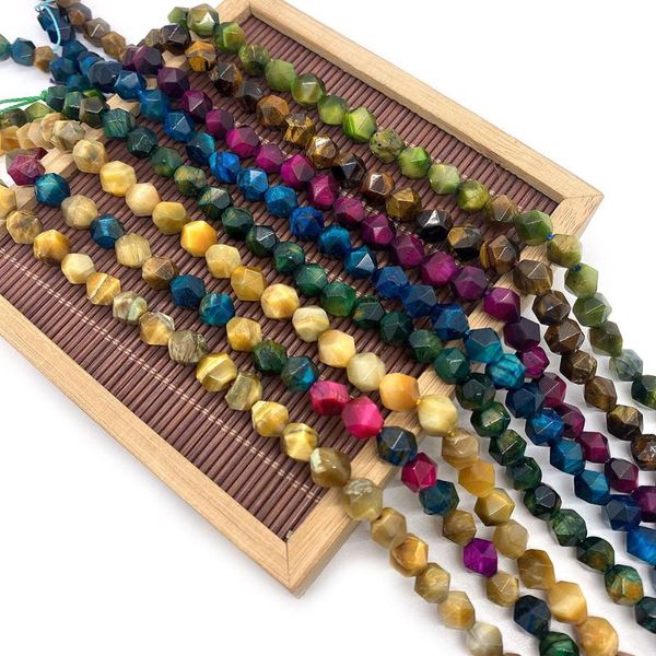 

other 1 strand tiger eye stone natural semi-precious loose beads 8 colors for choice yellow purple diy making necklace 8mm