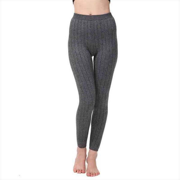 

sales womens autumn and winter trendy warm leggings female elastic cashmere casual pants fashion ribbed pants, Black