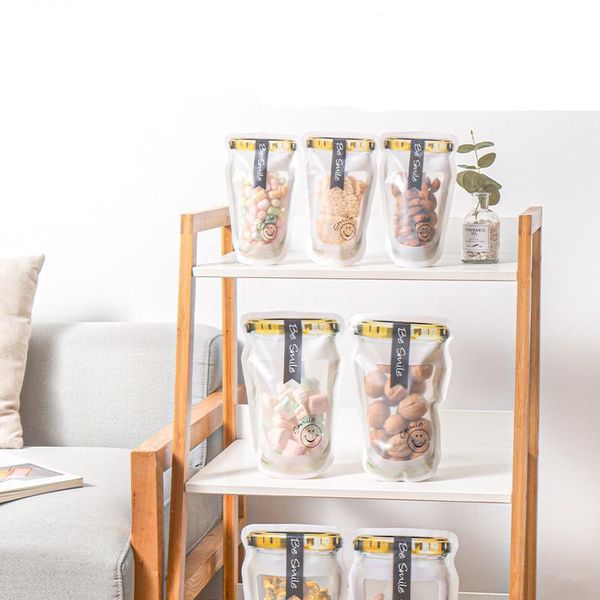 

storage bags 5pcs creative bottles sealed home tea and nut cookie retail portable keep fresh