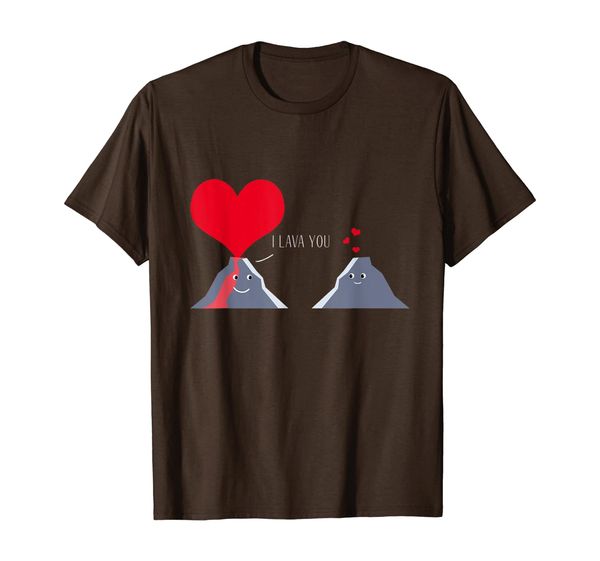 

i lava you punny volcano t-shirt, White;black