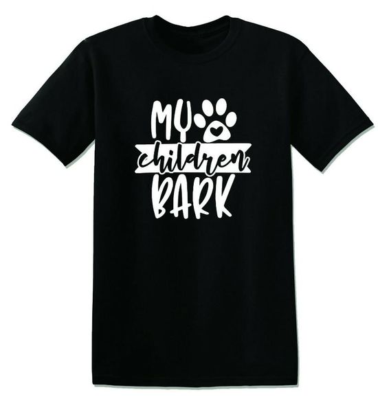 

men's t-shirts 2021 summer t-shirt my children bark printed pattern hip-hop street casual short-sleeve cotton o-neck high-quality, White;black