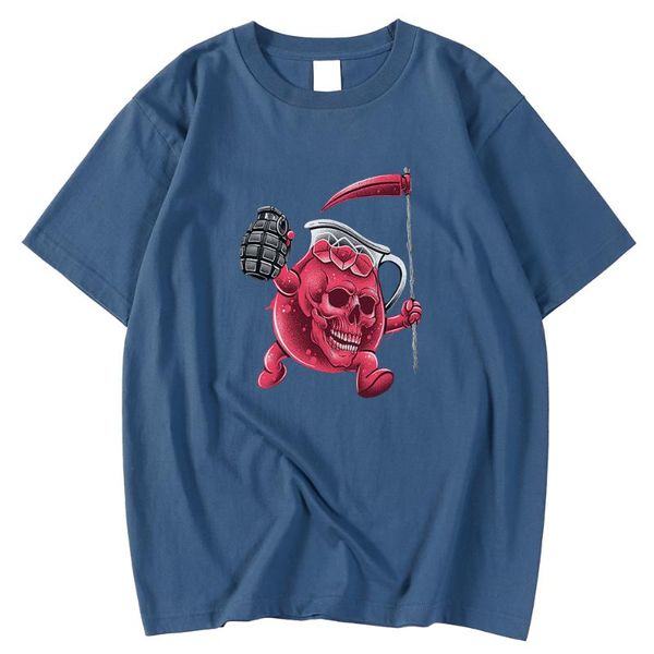 

men's t-shirts casual short sleeve male tee shirt fashion comfortable t drink of death printing oversized breathable shirts men, White;black