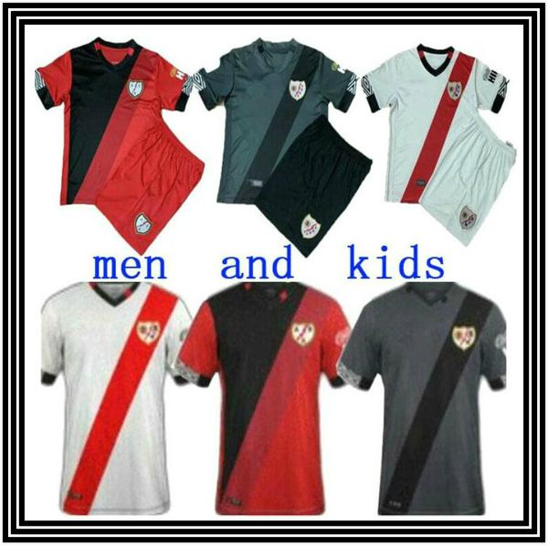 

thailand rayo vallecano camiseta de futbol soccer jersey 20 21 home vallecas maillot foot away third men+kids football shirt 2021, Black;yellow