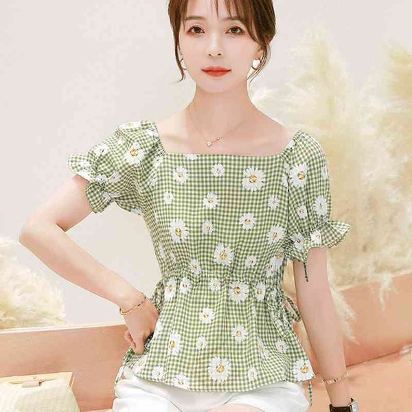 

summer short-sleeved chiffon shirt spring and autumn women's clothing trendy loose fashion all-match high-end blouse 210429, White