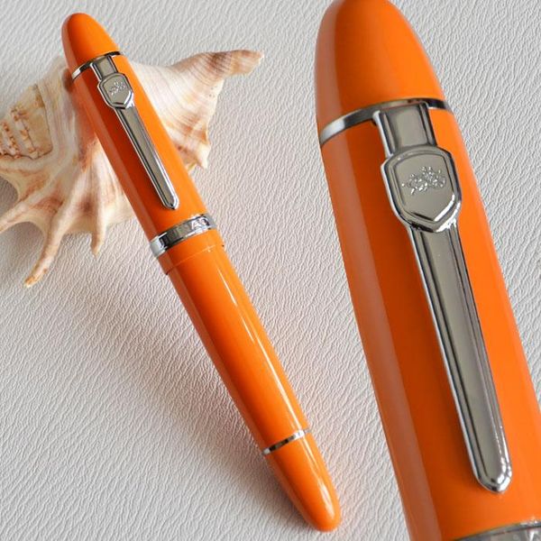 

orange and silver roller ball pen yellow purple red green white black 19 colors for choose fountain pens