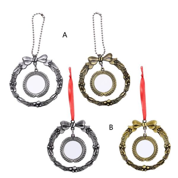 

keychains easter halloween christmas pendant garland ornaments diy blank sublimation car ornament jewelry gift for women, Silver