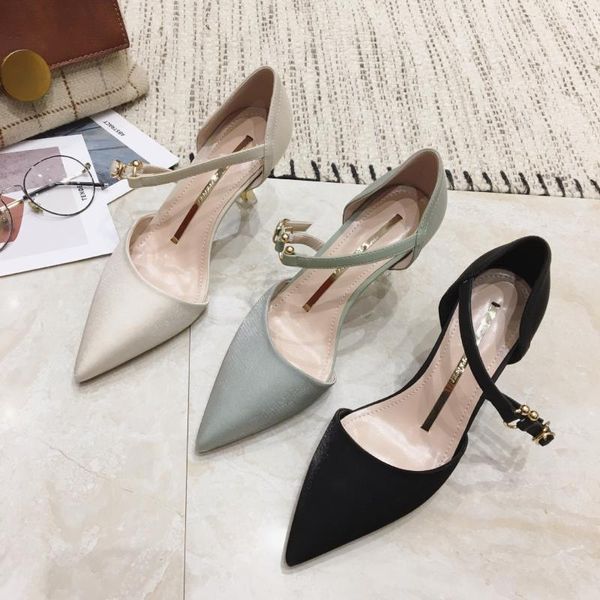 

dress shoes fashion all-match female high heels stiletto pointed shallow mouth girly style hollow woman, Black