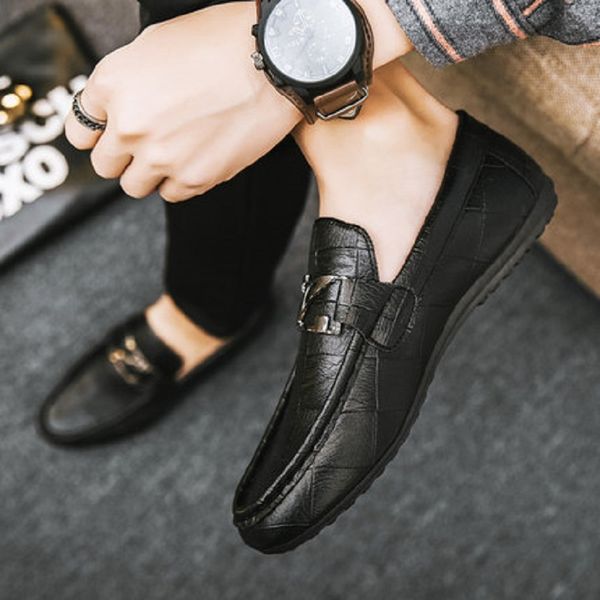 

dress shoes casual man-made pea shoes, casual pedal shoes for men of korean fashion and lazy, , ia4u, Black