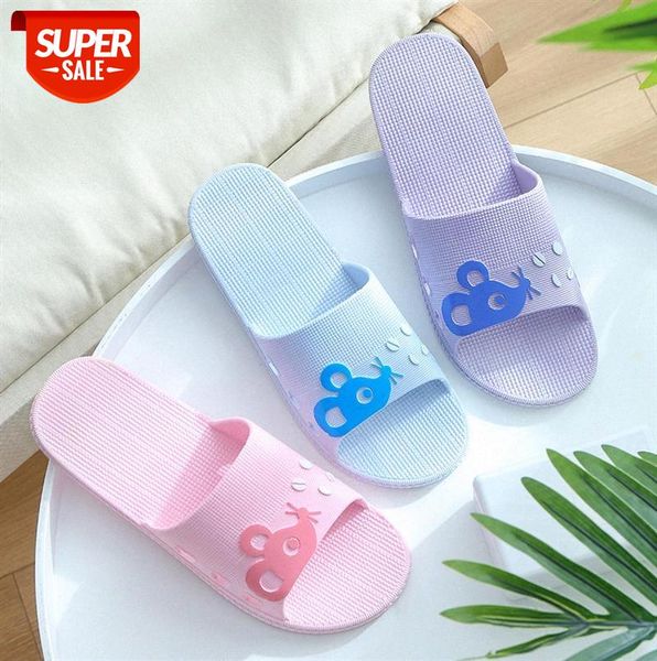 

lovers cute non-slip bathroom soft-soled sandals and slippers #5p1g, Black