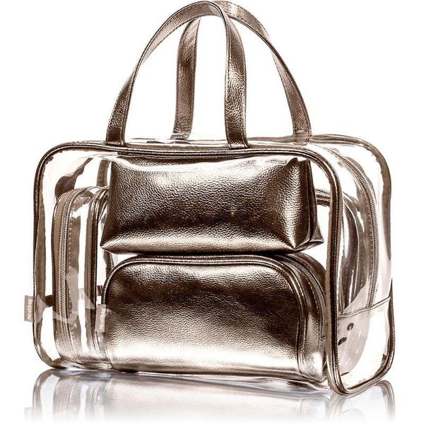 

clear makeup cosmetic tote bag set pvc pouch handle strap storage travel luggage bags & cases