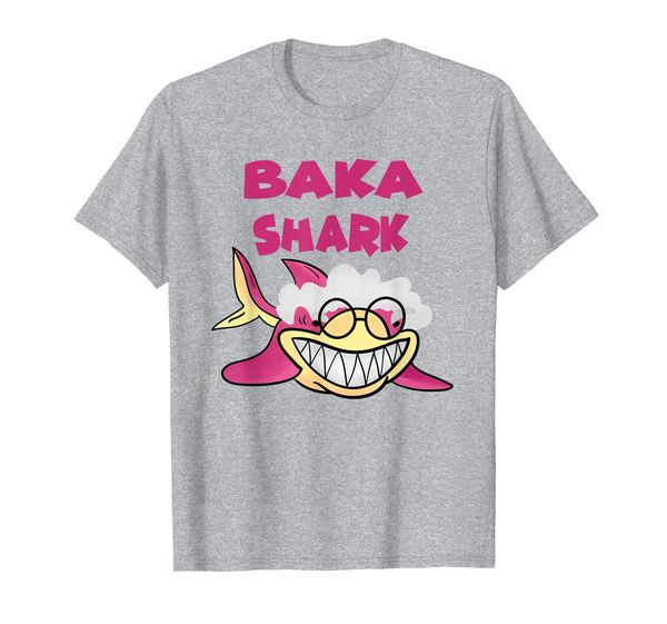 

baka shark matching family croatian grandma lover gift t-shirt, White;black