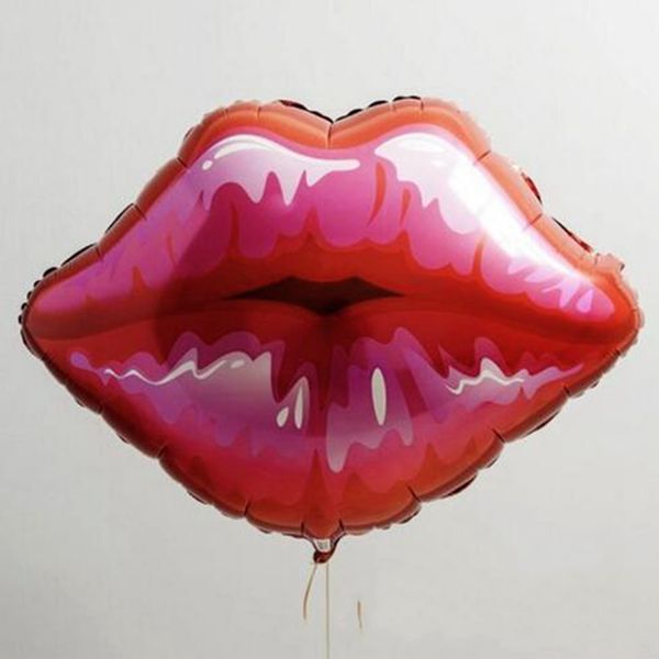 Forniture per feste festival 75 * 75 cm Palloncini a elio per labbra Rosa rossa per San Valentino Baciami Palloncino foil Decorazioni per matrimoni