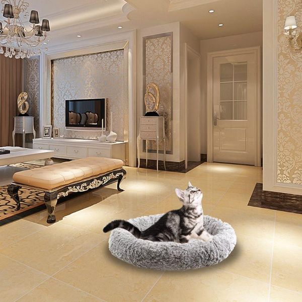 

cat beds & furniture soft warm round pet bed comfortable nest dog washable kennel easy to clean house for