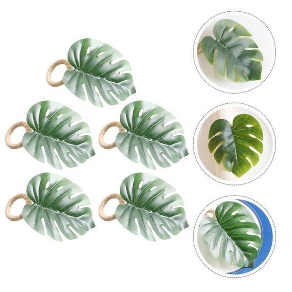 

5pcs lightweight turtleback leaves napkin buckles unique novel clasps rings