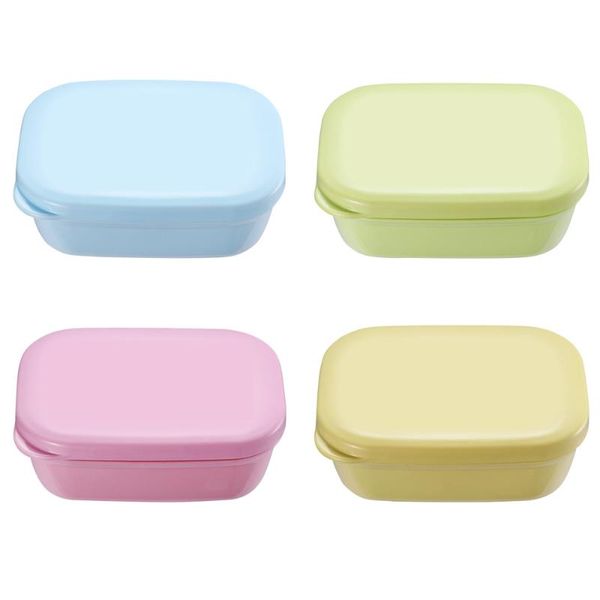 

soap dishes ounona 4pcs box double layer dish with lid holder drain case container for bathroom and kitchen sinks (