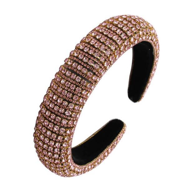 

hair clips & barrettes luxury handmade baroque full colorful crystal padded headbands rhinestones hairbands for women wedding accessories, Golden;silver