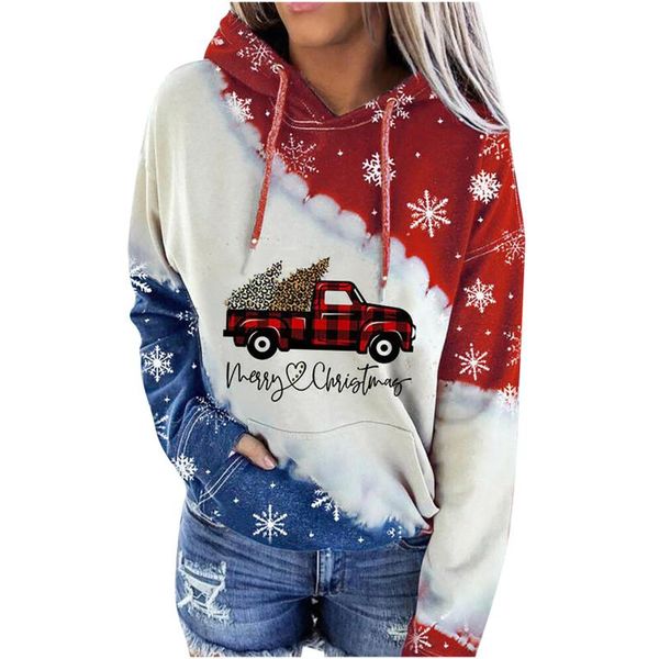 

fashion women's christmas patchwork thick hoodies sweatshirts female basic drawstring harajuku autumn &, Black