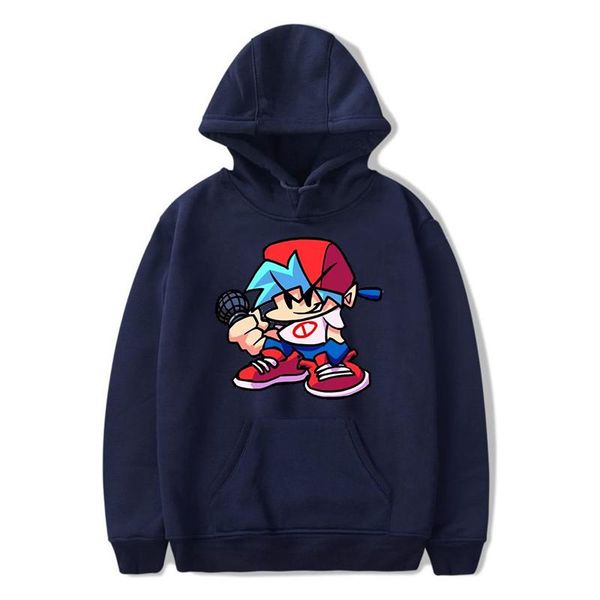 

men's hoodies & sweatshirts friday night funkin fashion sportswear fall winter suit hooded leisure youthful hip hop punk style women/me, Black