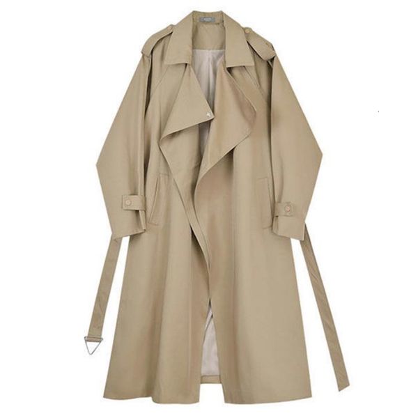 

two piece dress long coat of solid color for women, light, casual, winds cut, collection, large size 3xg, spring, , 0la5, White