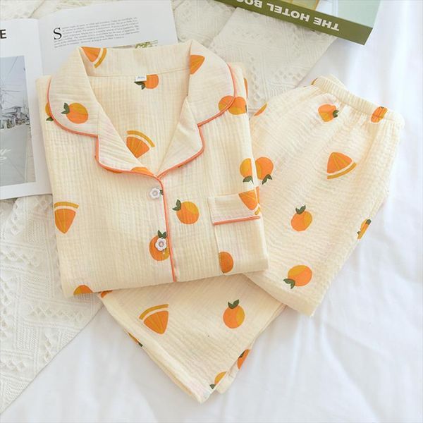 

100% cotton gauze home women sleepwear clothes winter pajamas set plus size loose female homewear loungewear spring, Black;red