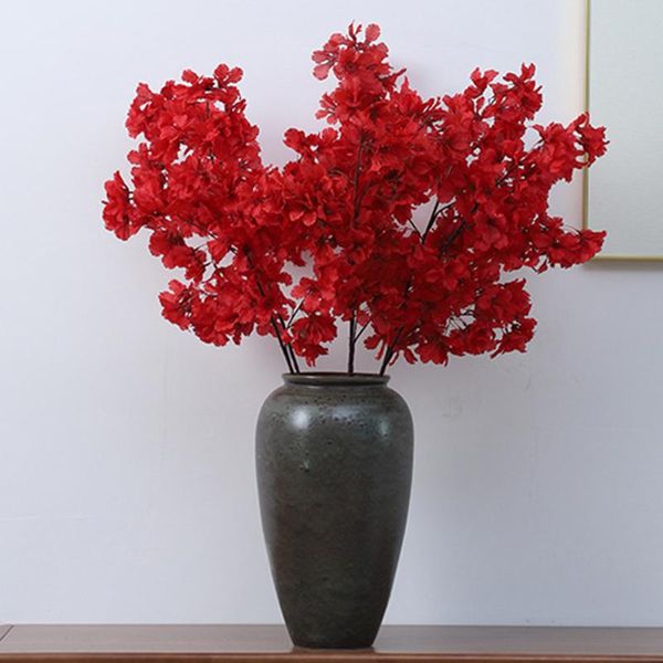 

decorative flowers & wreaths artificial high simulation cherry blossoms plants bouquet fake for home wedding tabledecoration