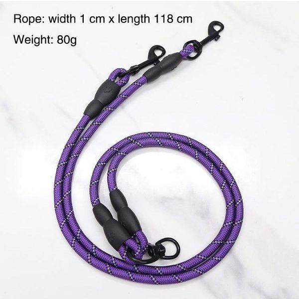 

nylon thick rope dog traction chain one tow two auxiliary purple collars & leashes