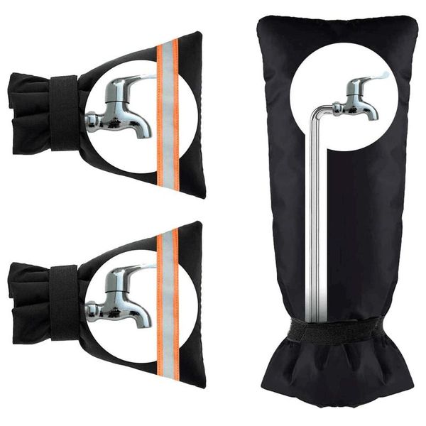 

3pc reusable faucet cover with reflective tape home kitchen accessories for outdoor winter antie protection faucets