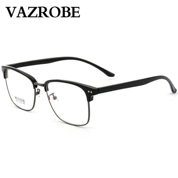 

fashion sunglasses frames vazrobe big eyeglasses men 154mm oversized glasses large frame eyeglass spectacles ultra-light for prescription, Black